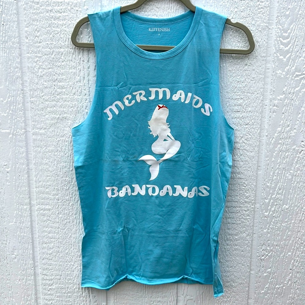 Mermaids & Bandannas Kittenish Muscle Tee